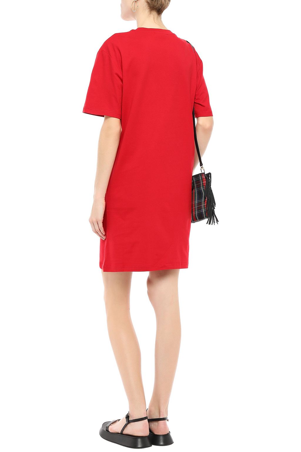 MCQ ALEXANDER MCQUEEN Embroidered cotton-jersey mini dress