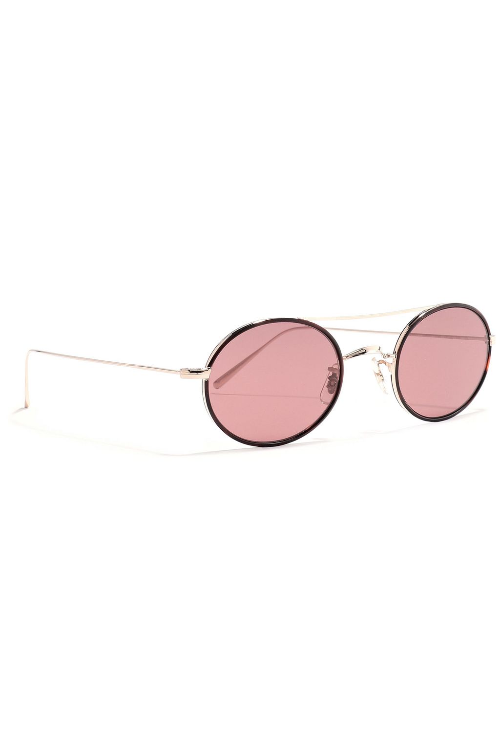 OLIVER PEOPLES Round-frame gold-tone sunglasses