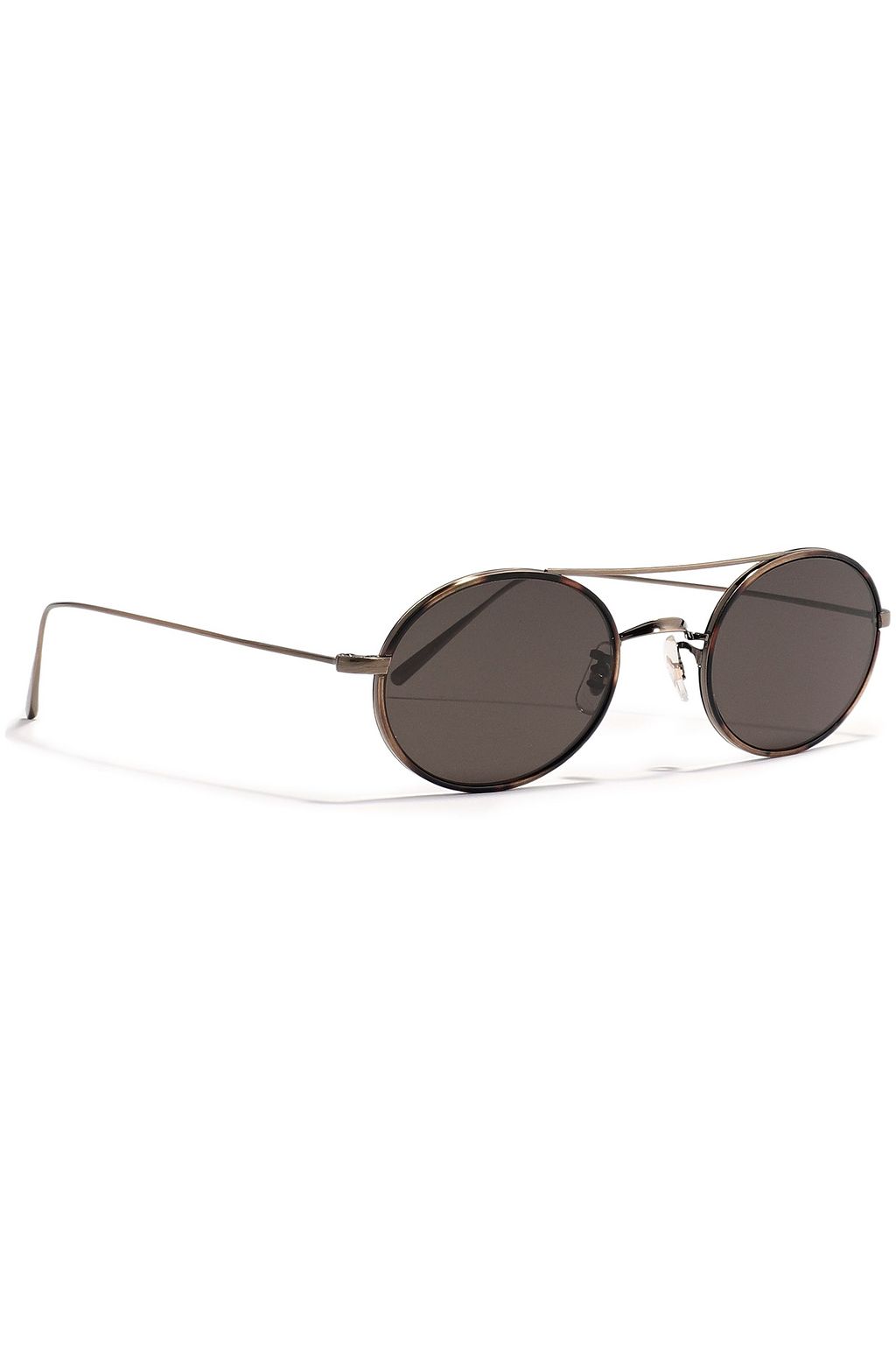 OLIVER PEOPLES Round-frame gold-tone sunglasses