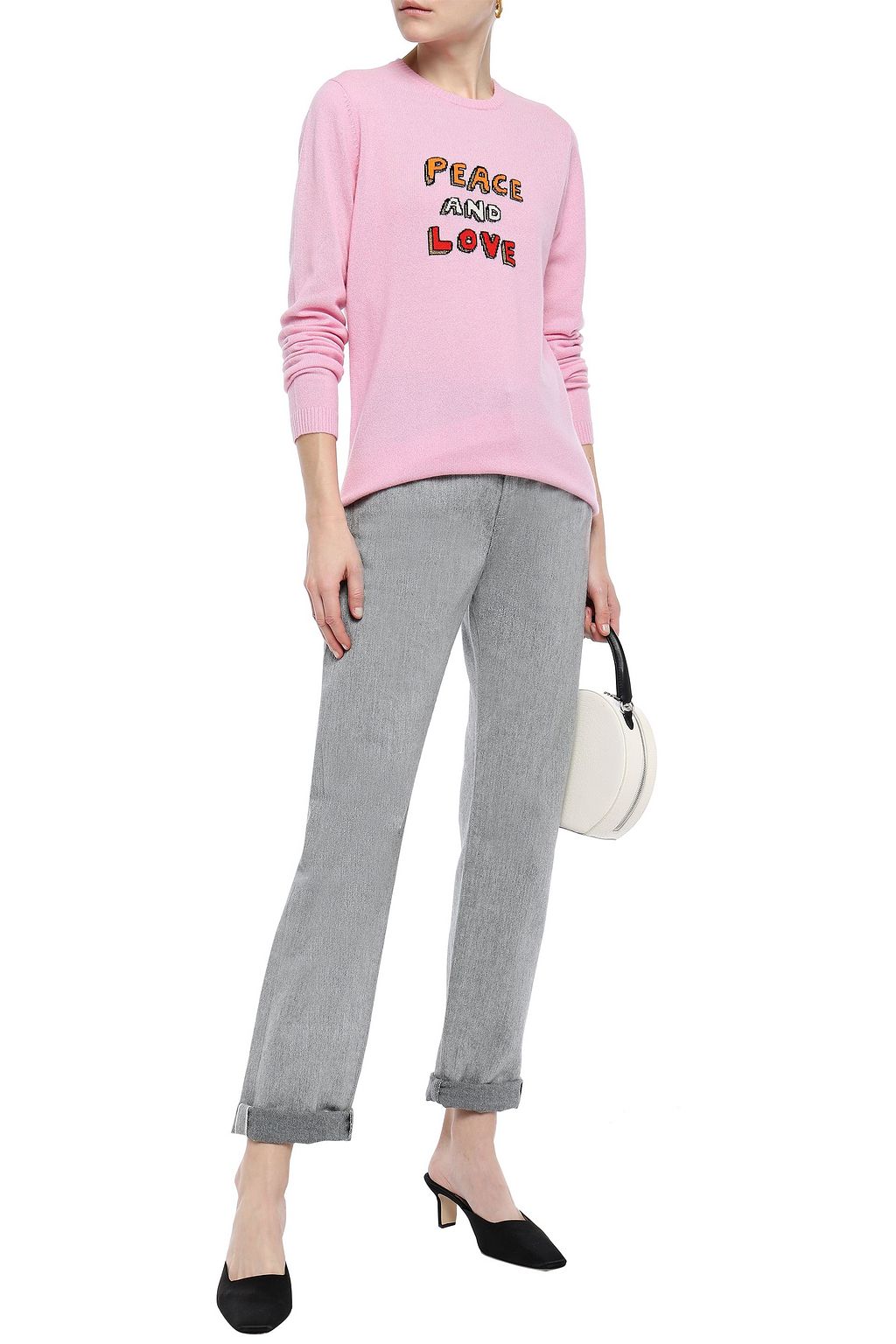 BELLA FREUD Intarsia cashmere-blend sweater