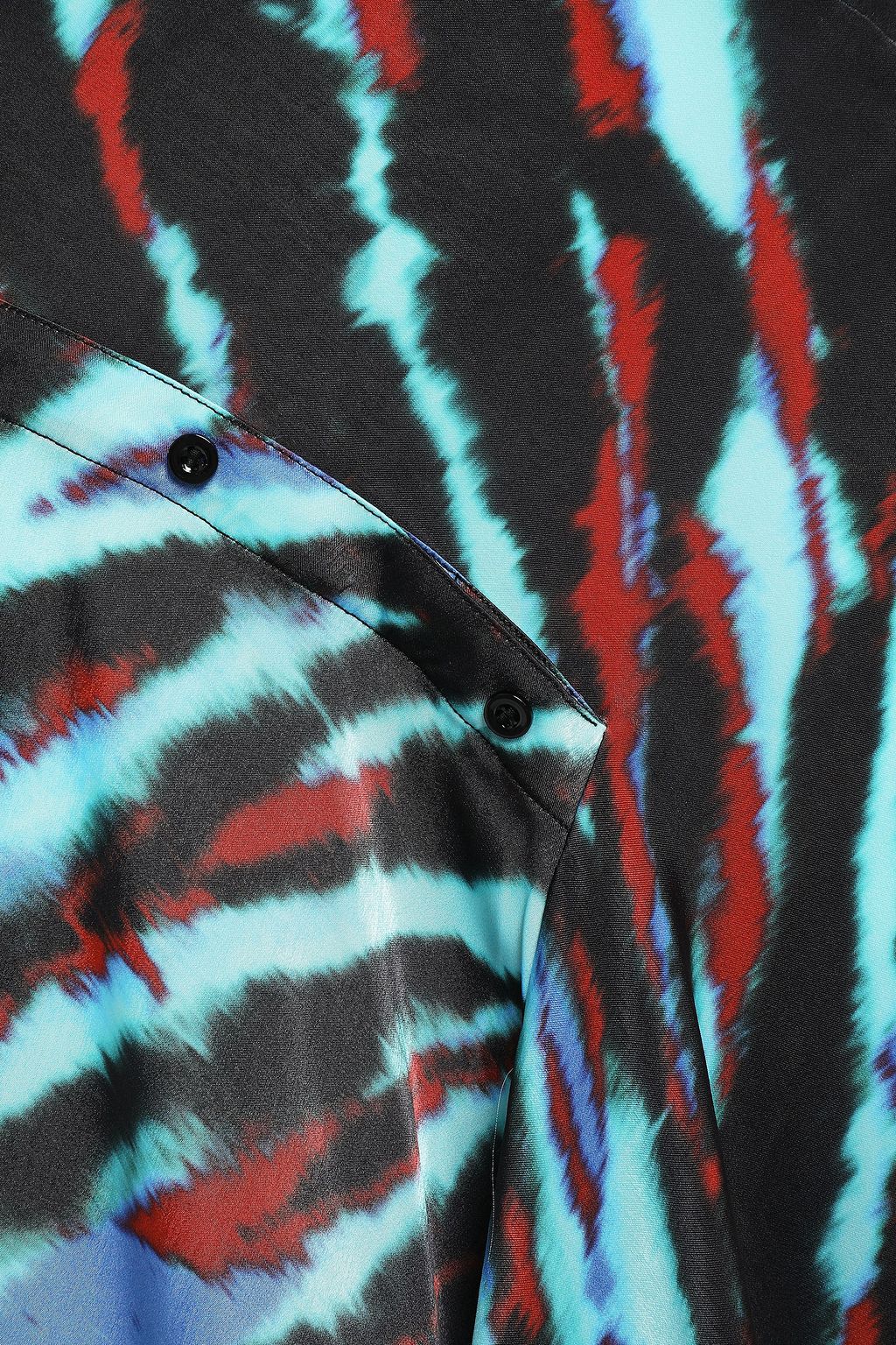 HOUSE OF HOLLAND Asymmetric tie-dyed satin skirt