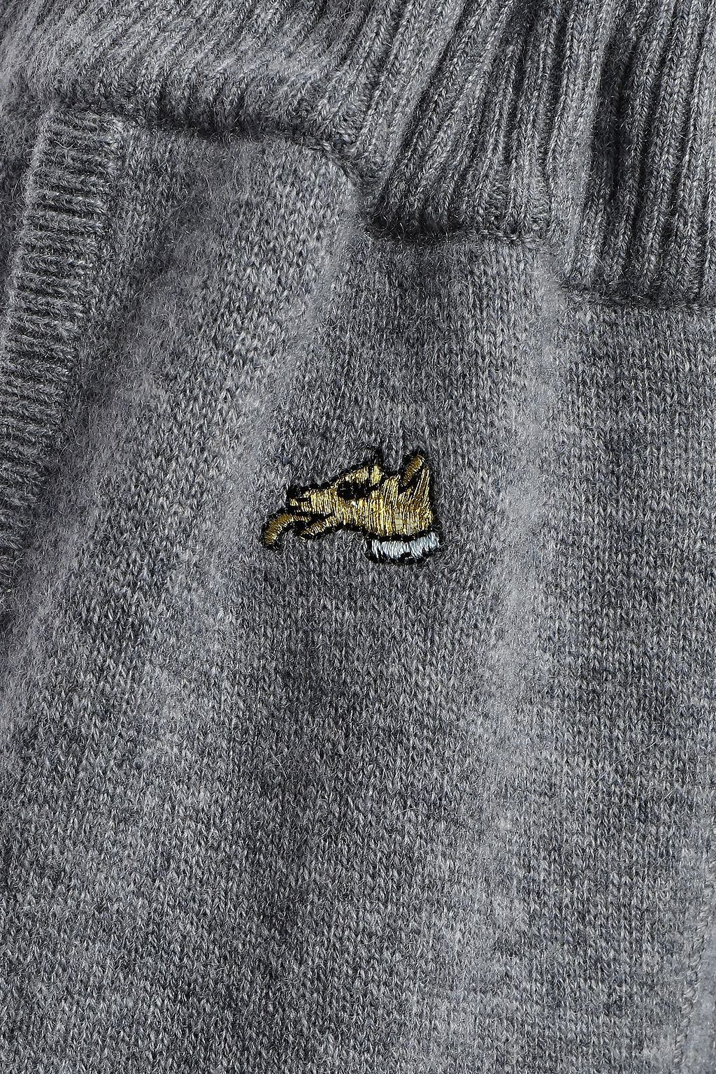 BELLA FREUD Mélange cashmere-blend tapered pants