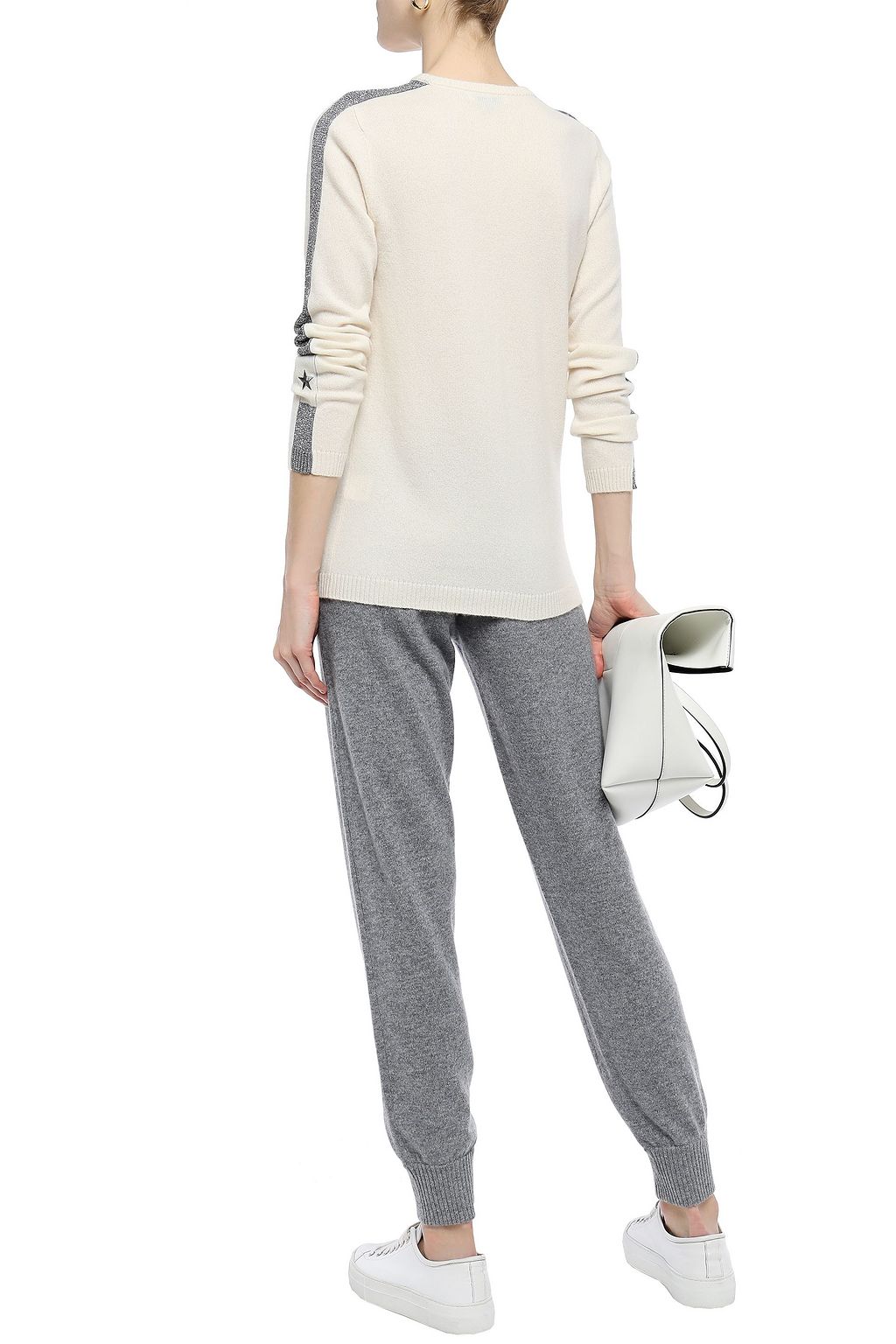 BELLA FREUD Mélange cashmere-blend tapered pants