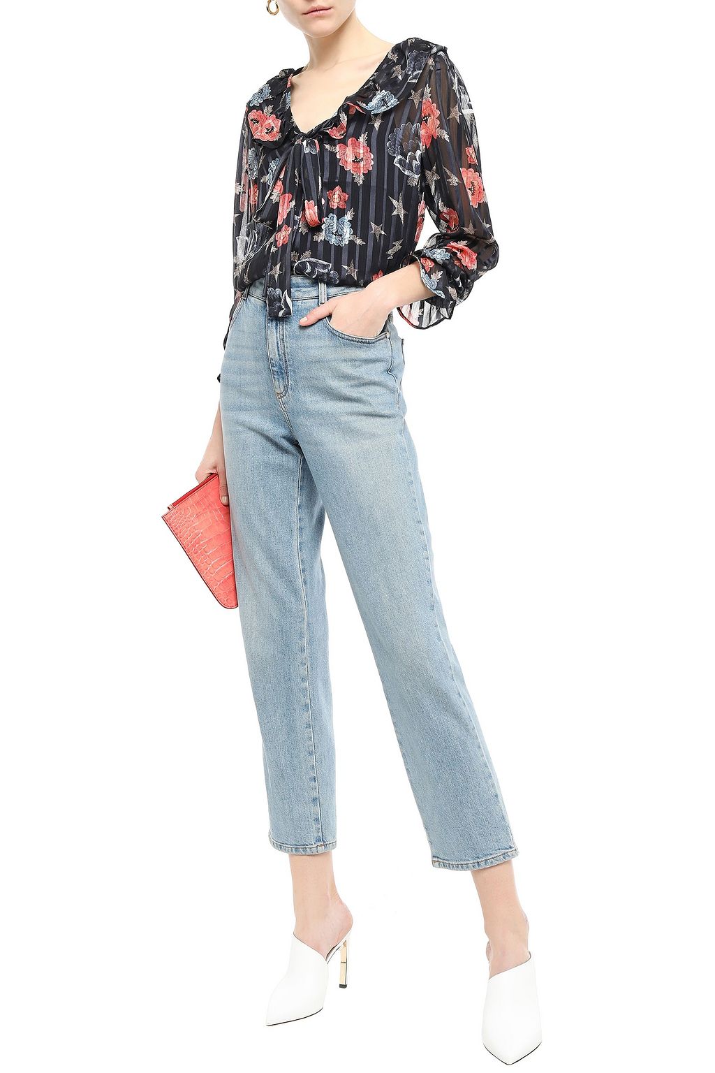 LILY AND LIONEL Printed chiffon blouse
