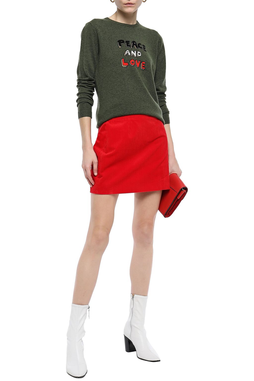 BELLA FREUD Cotton-corduroy mini skirt
