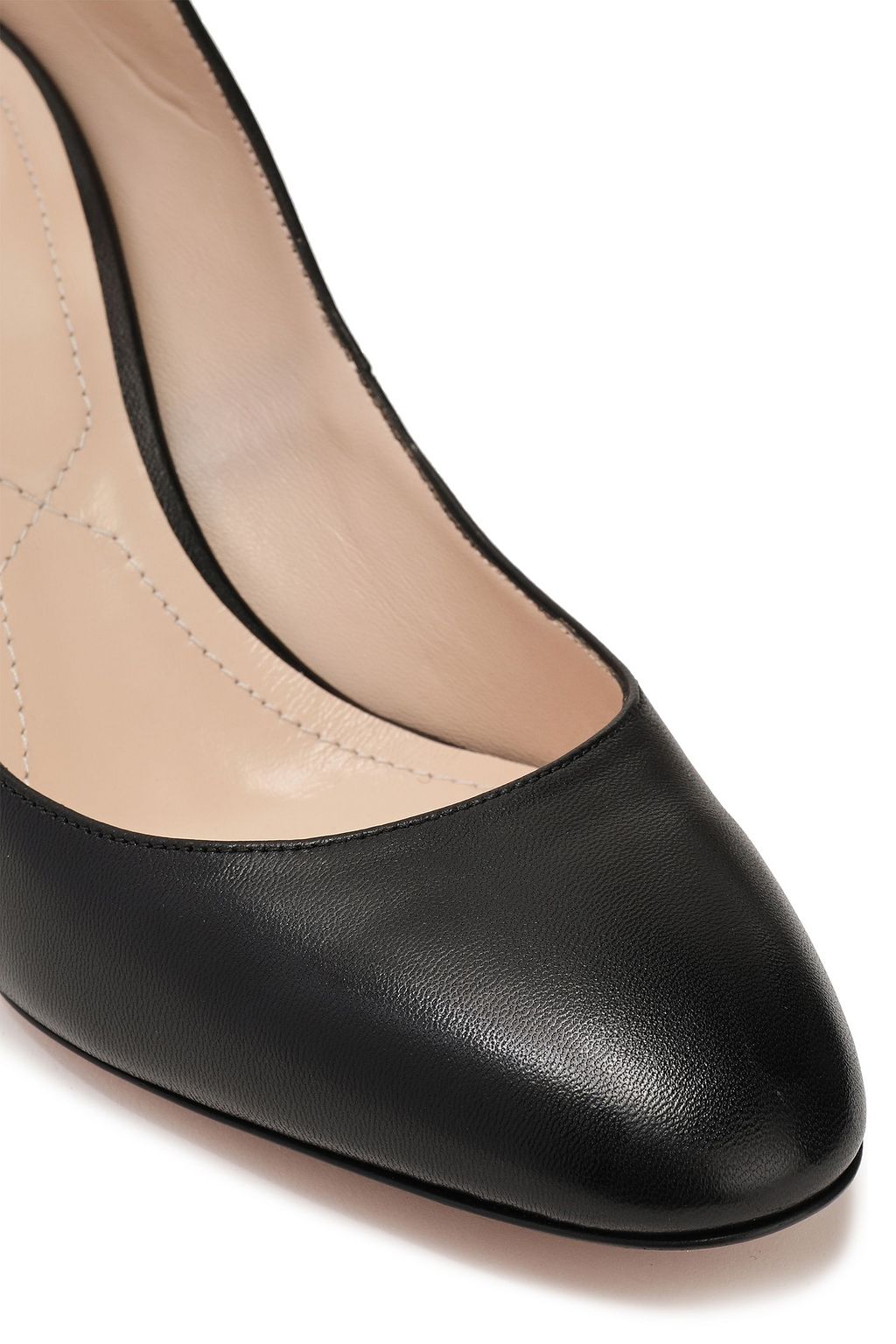 NICHOLAS KIRKWOOD Faux pearl-embellished cutout leather pumps