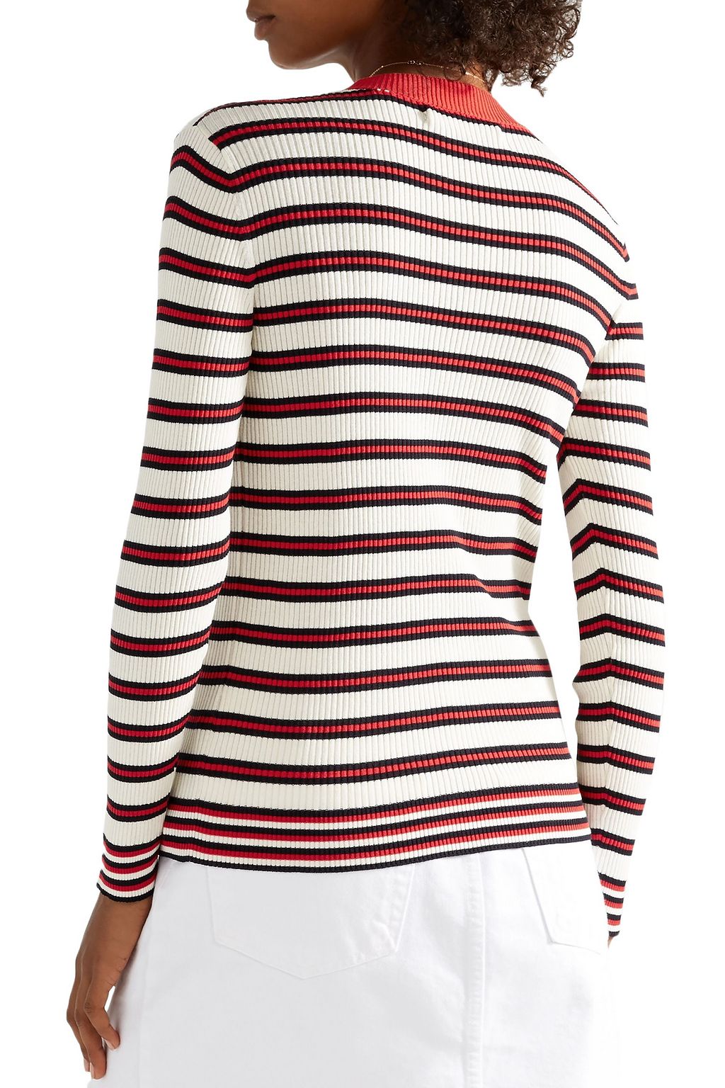 CHINTI & PARKER Striped ribbed cotton sweater