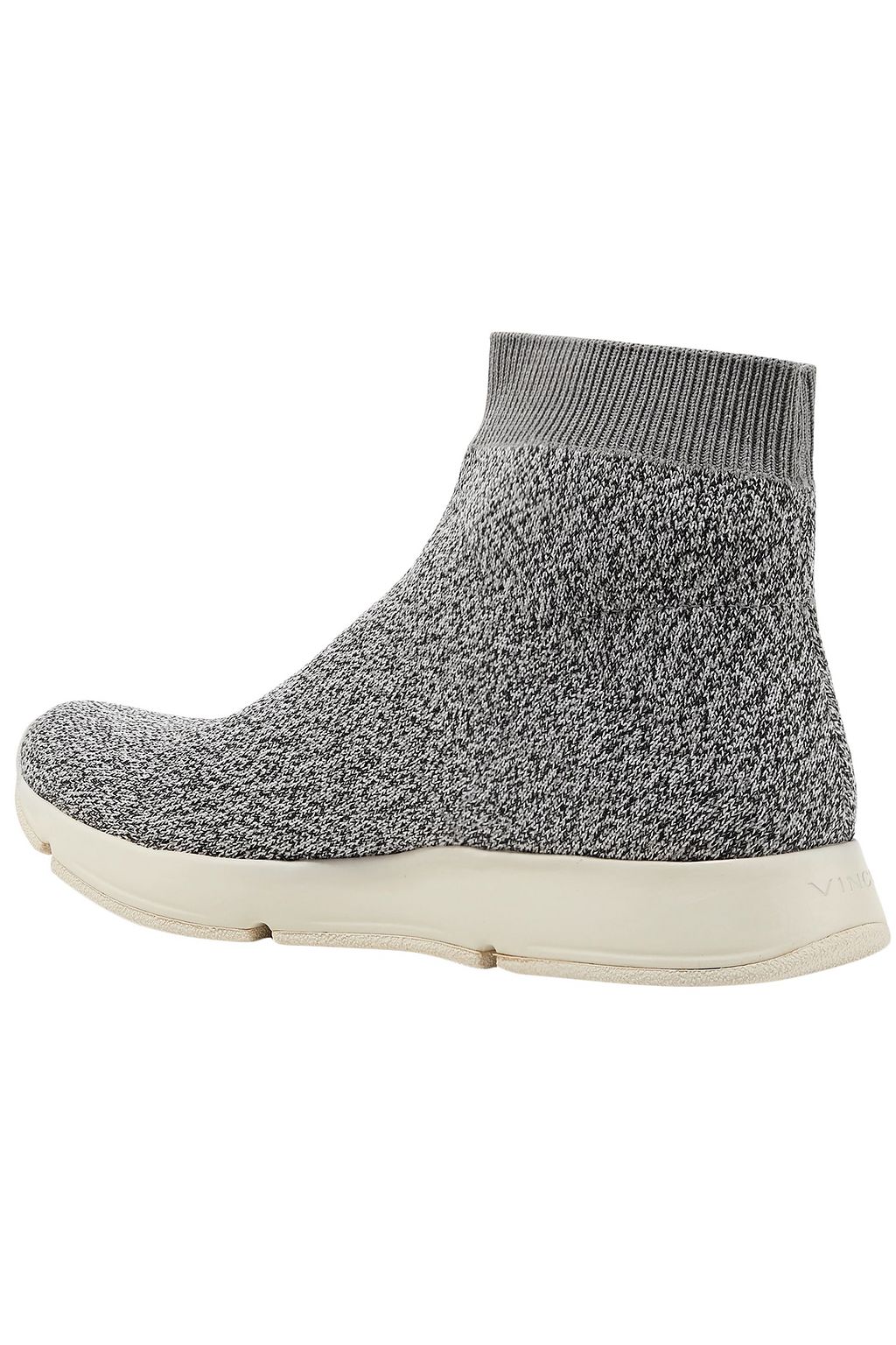 VINCE. Tyra marled stretch-knit high-top sneakers
