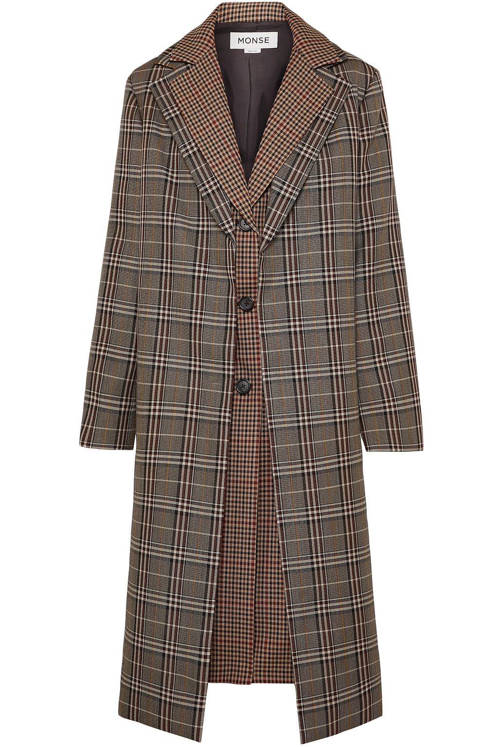 Layered checked wool-blend coat | Sale up to 70% off | THE OUTNET