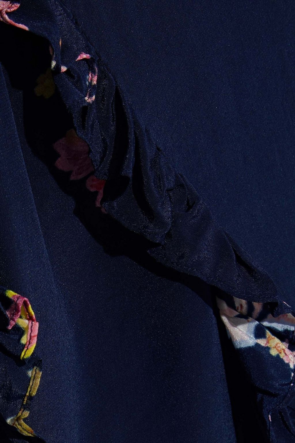 PREEN LINE Gabriella asymmetric gathered floral-print crepe de chine maxi dress