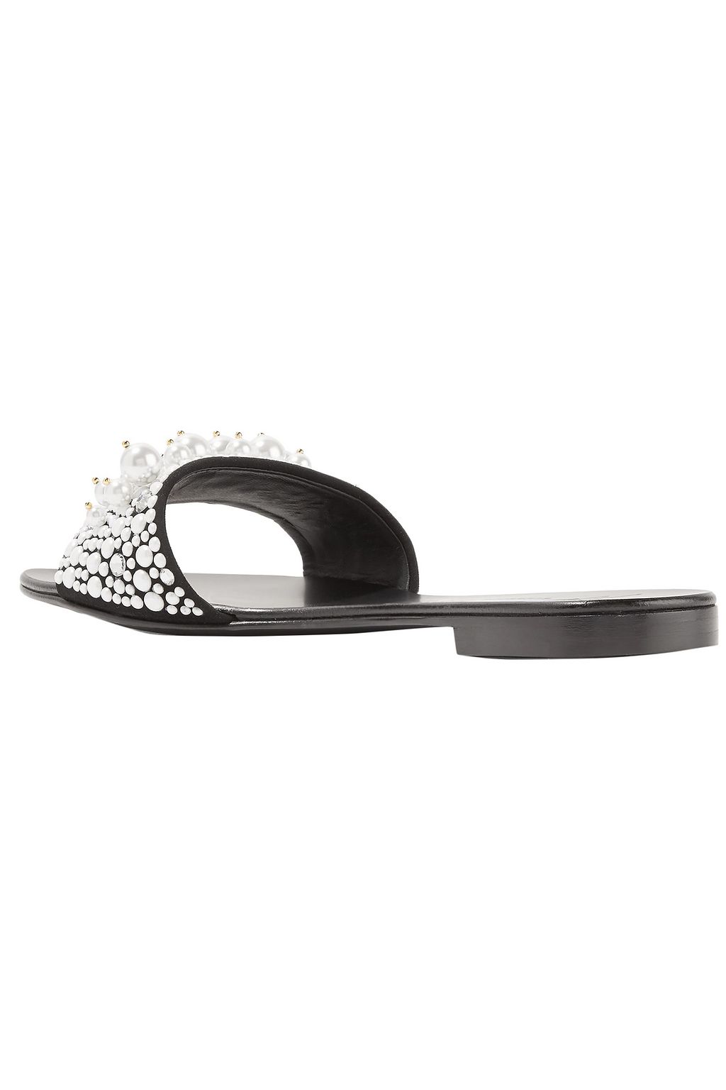 GIUSEPPE ZANOTTI Embellished suede slides