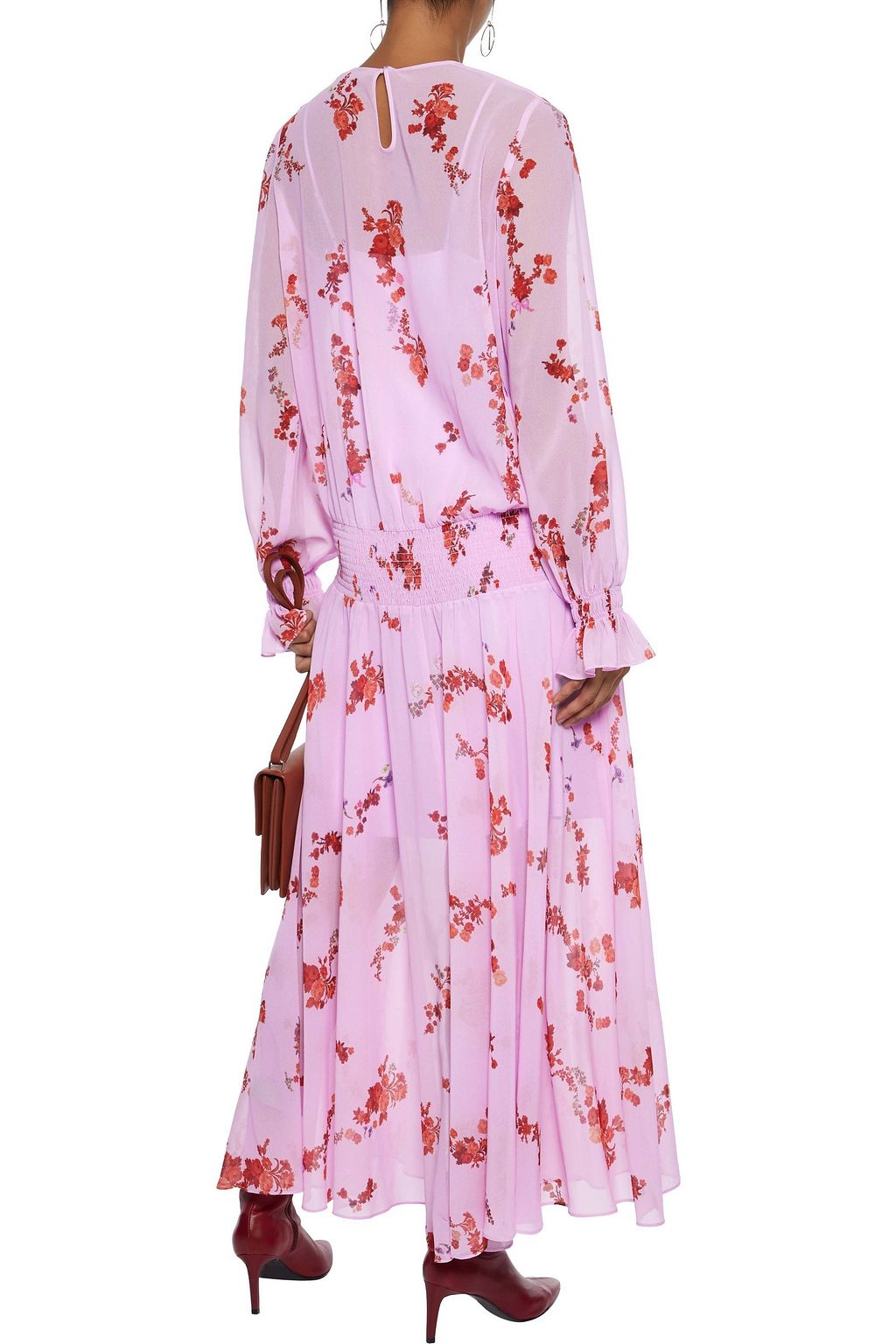 PREEN LINE Gilda ruffle-trimmed floral-print chiffon maxi dress