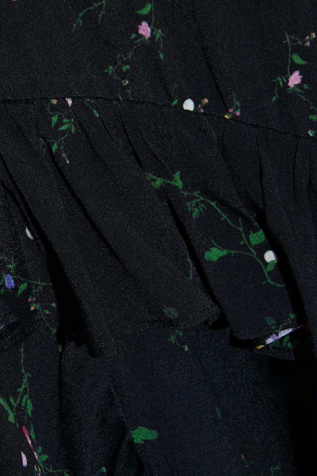 PREEN LINE Electra asymmetric floral-print crepe de chine skirt