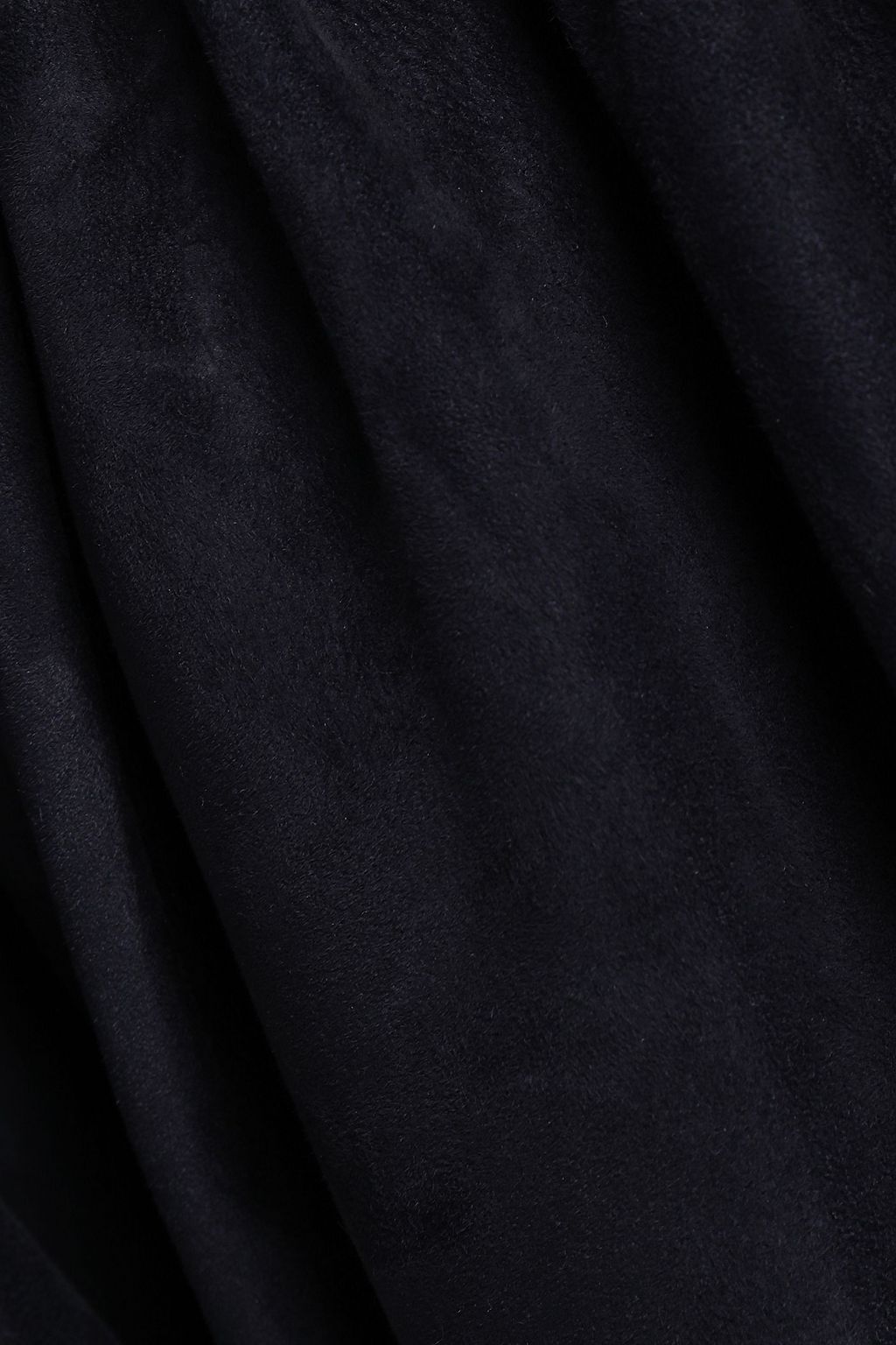 JOSEPH Claudia leather-trimmed suede midi shirt dress