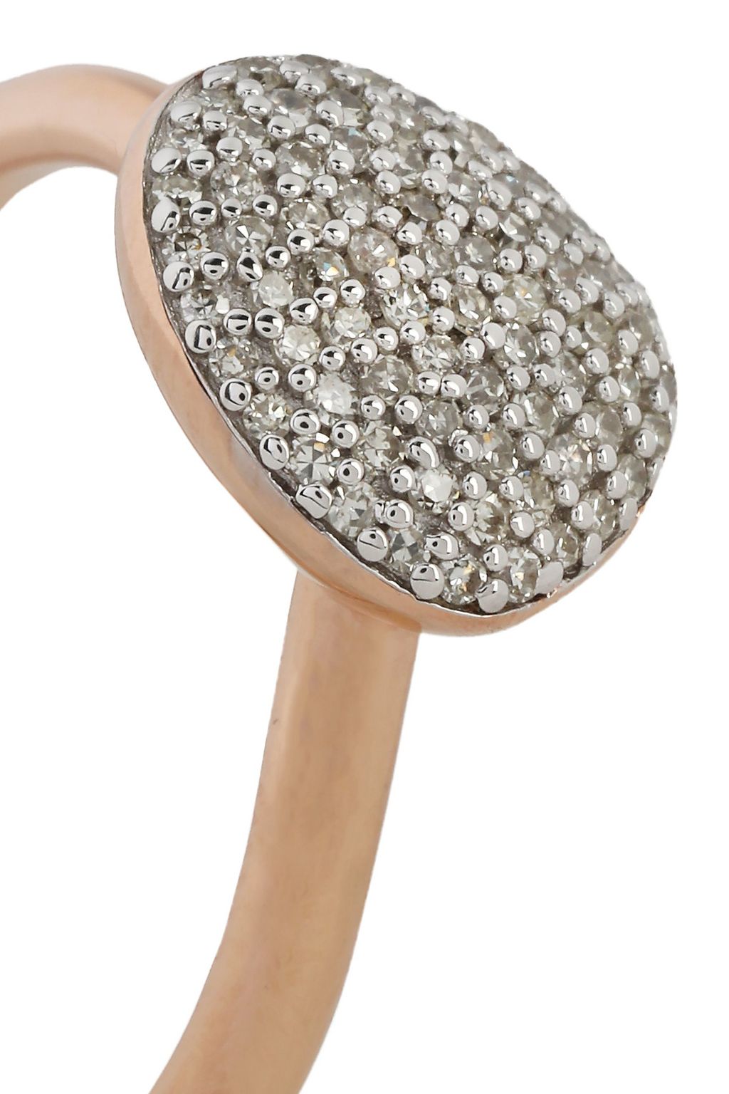 MONICA VINADER 18-karat rose gold-plated diamond ring