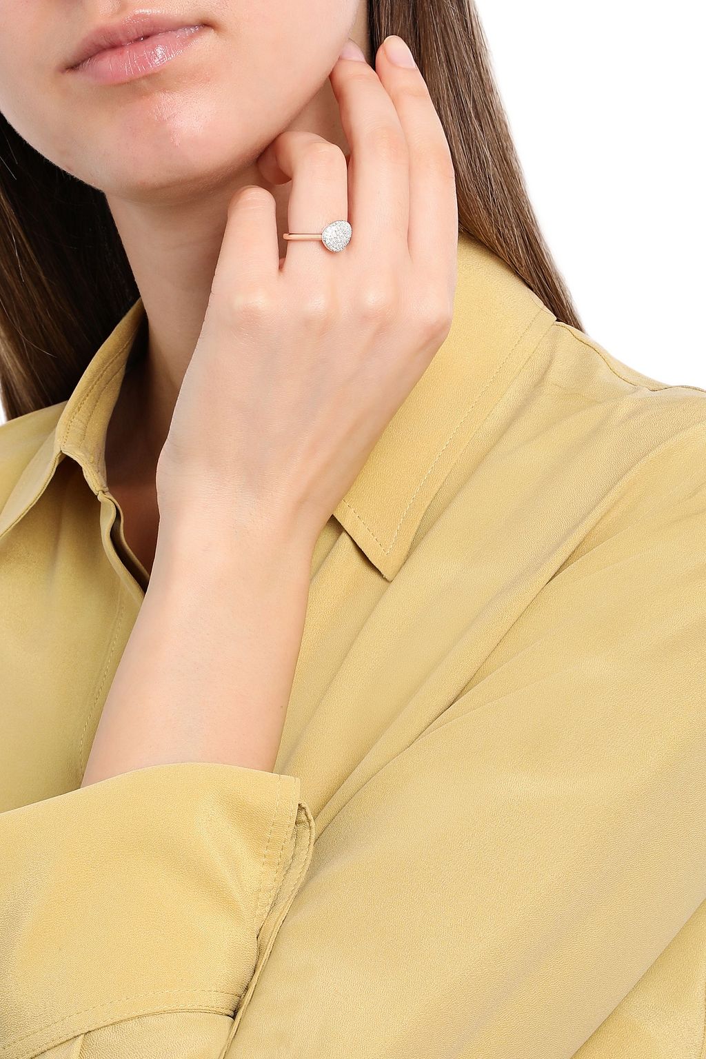 MONICA VINADER 18-karat rose gold-plated diamond ring