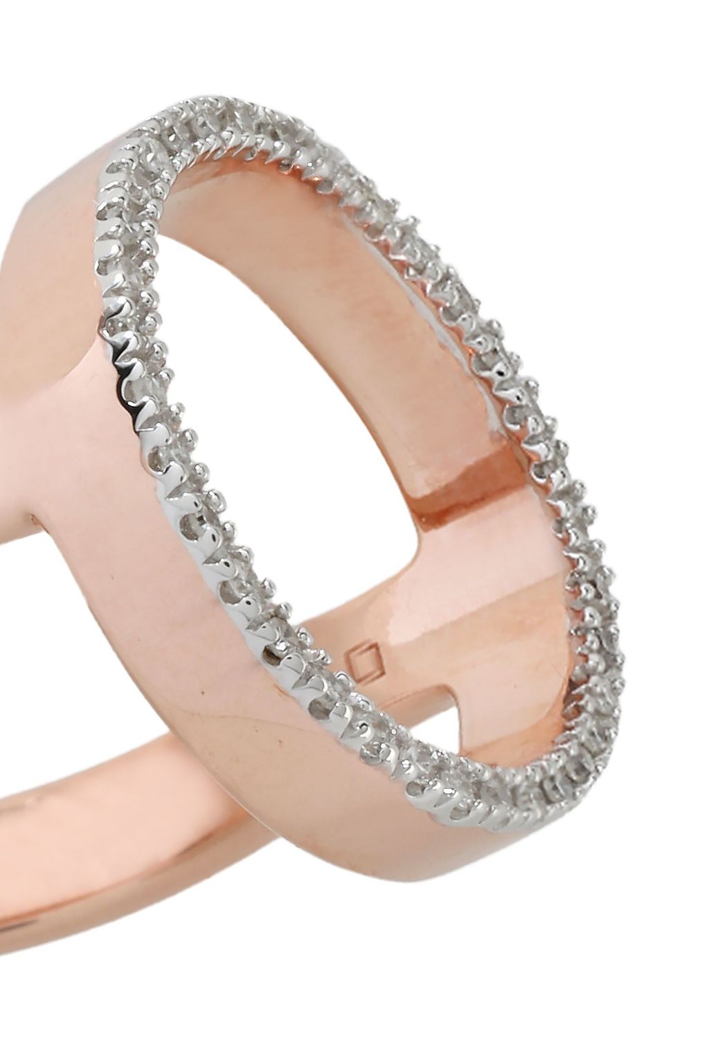 MONICA VINADER 18-karat rose gold vermeil diamond ring