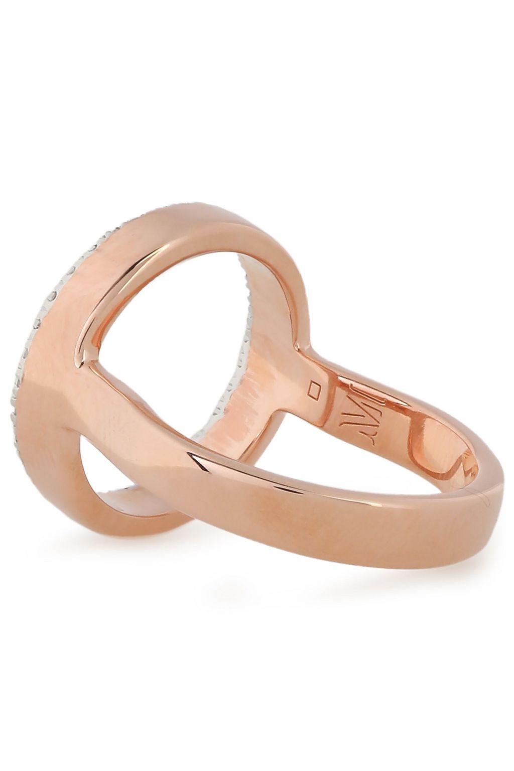 MONICA VINADER 18-karat rose gold vermeil diamond ring