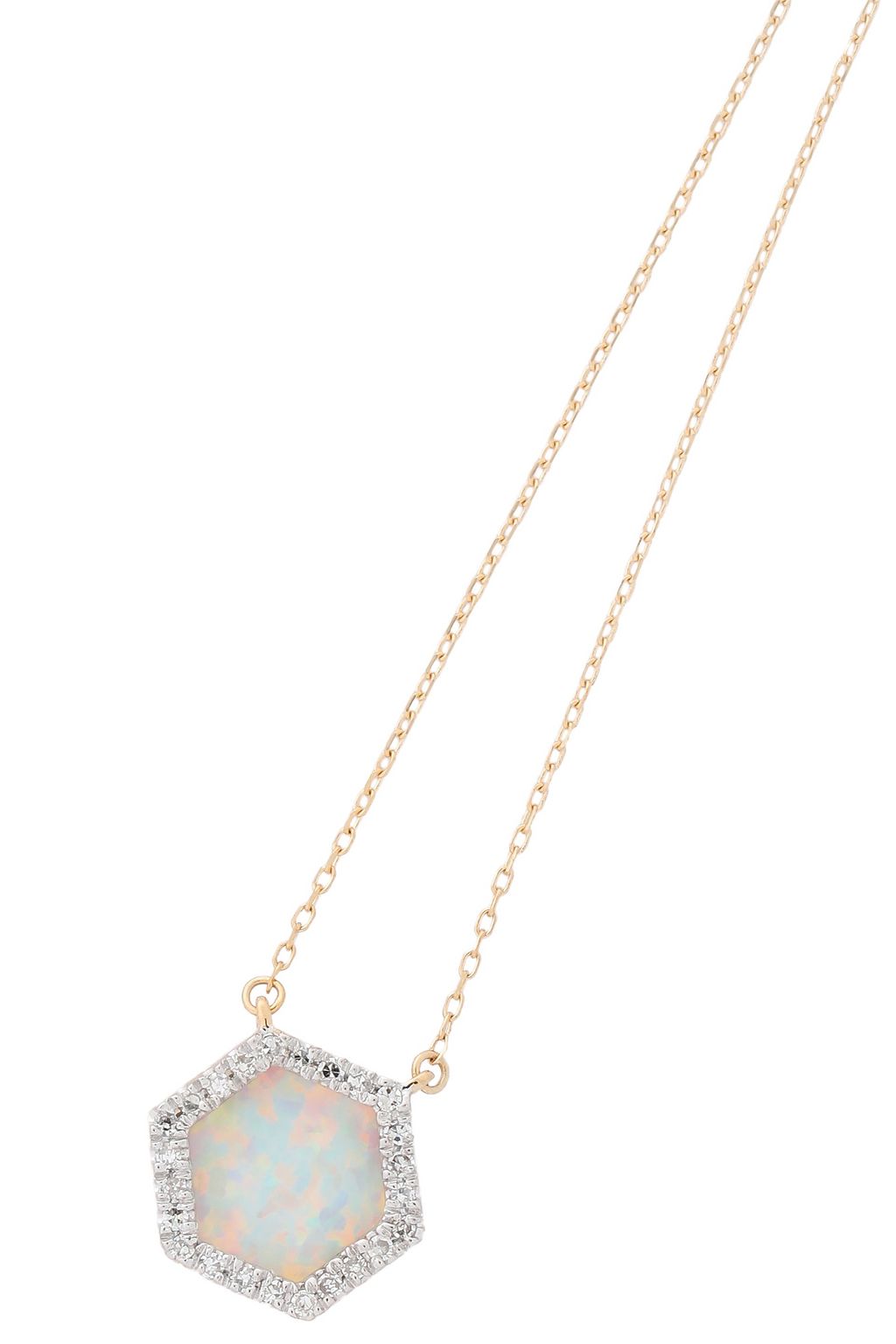 ADINA REYTER 14-karat gold, opal and diamond necklace