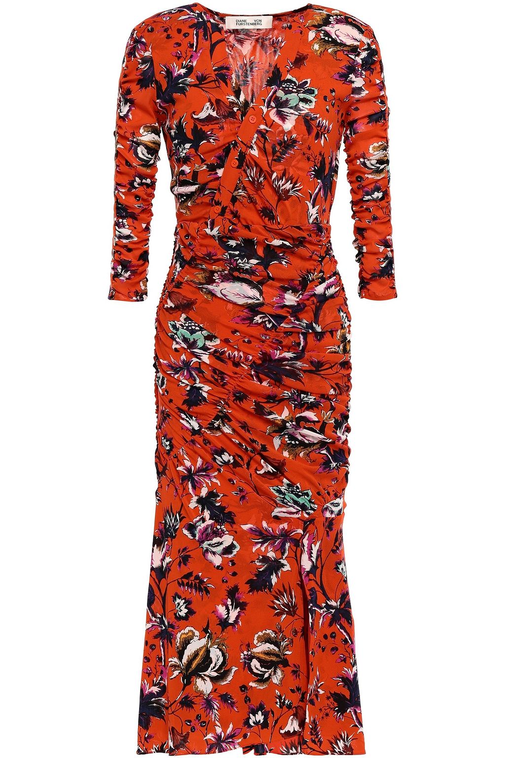 diane von furstenberg ruched dress