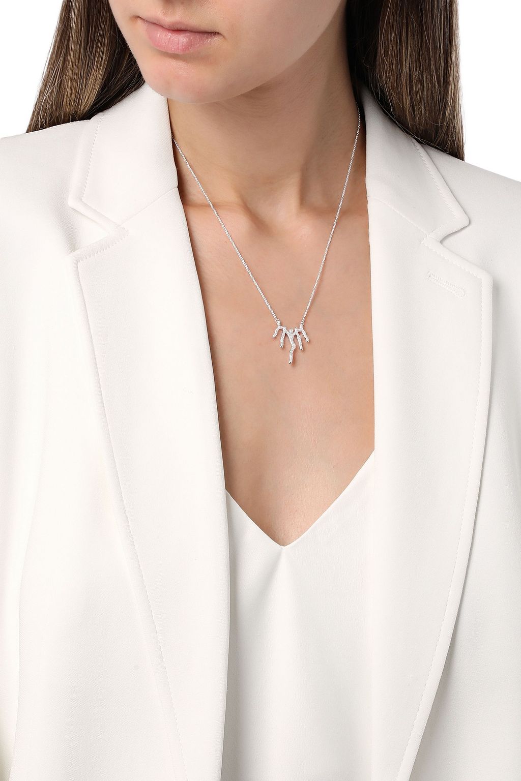 MONICA VINADER Sterling silver diamond necklace