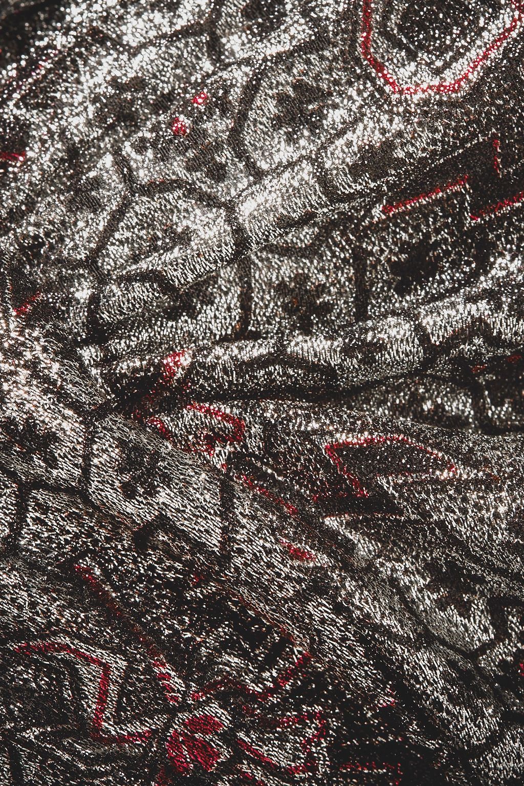 ISABEL MARANT Pandor ruched printed silk-blend lamé mini dress