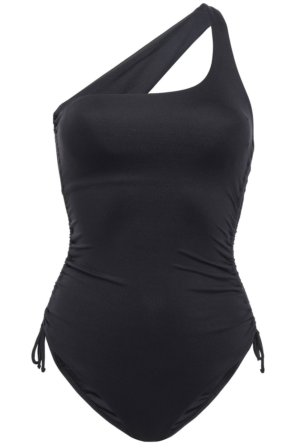 one shoulder ruched swimsuit