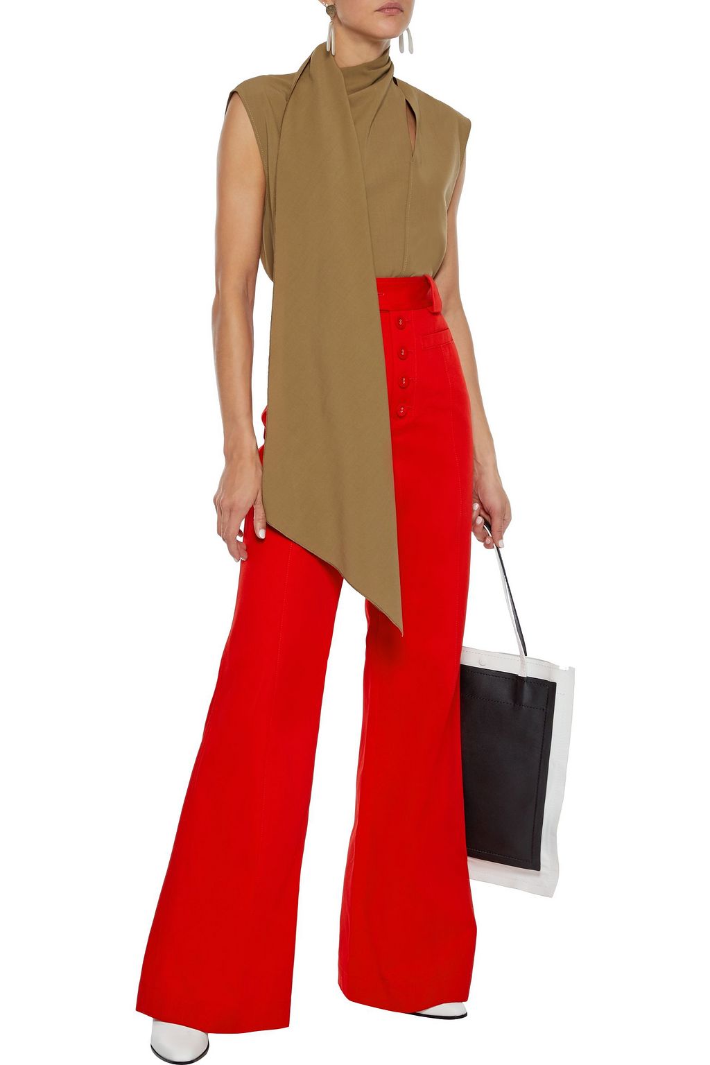 PROENZA SCHOULER Cotton-twill flared pants