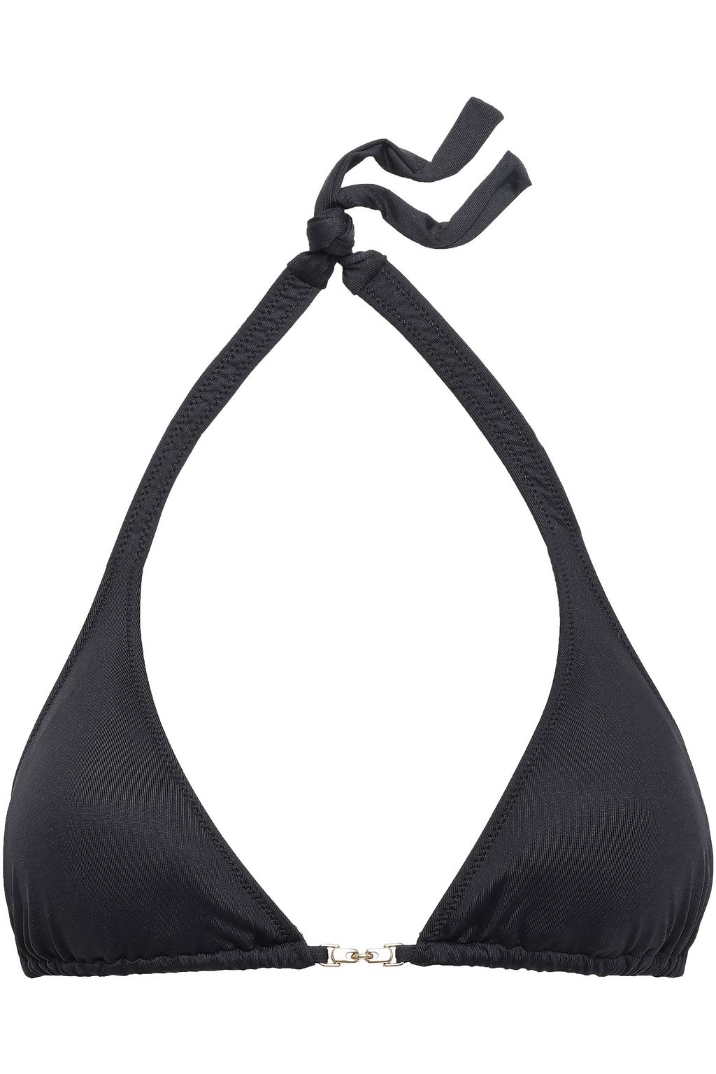 black halter neck bikini top