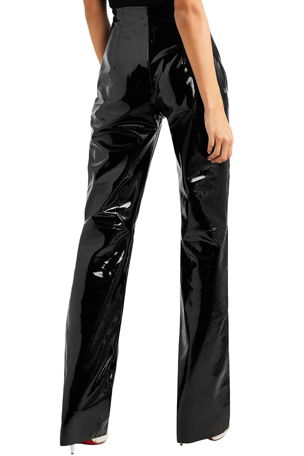 16ARLINGTON Patent-leather straight-leg pants