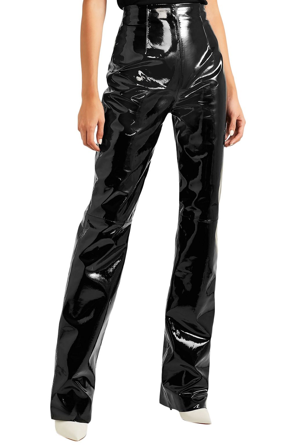 16ARLINGTON Patent-leather straight-leg pants
