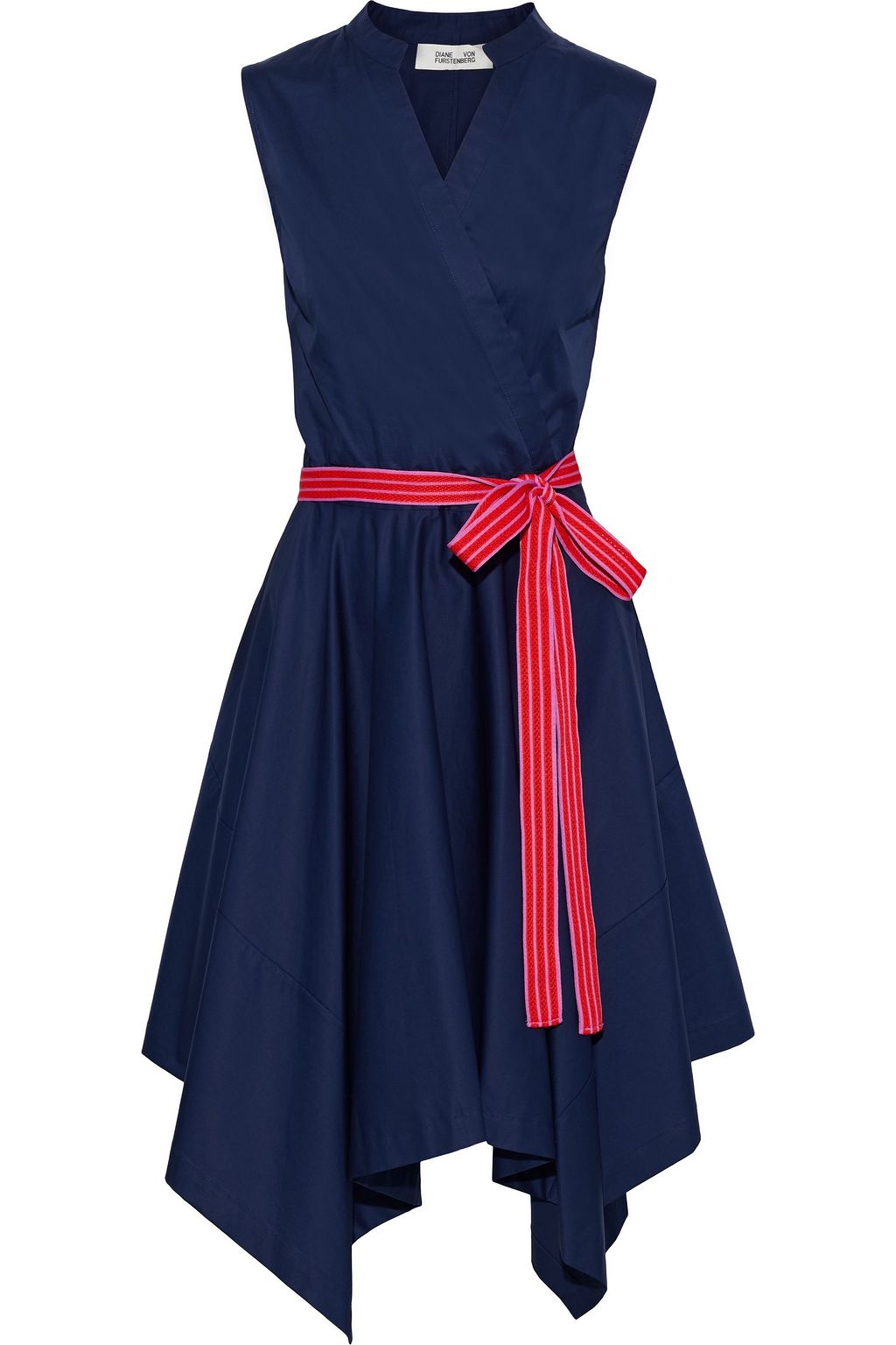 poplin dress with belt