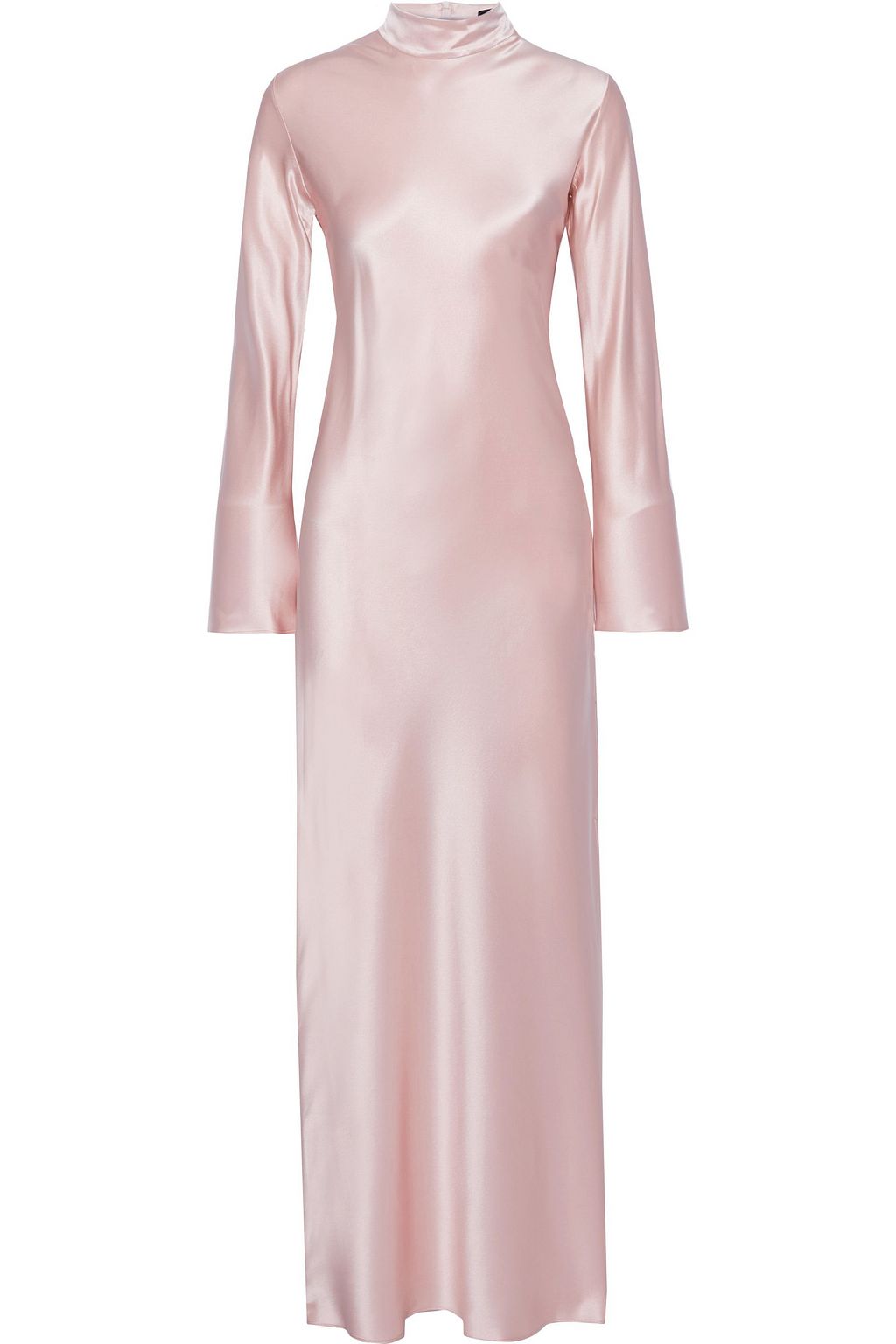 satin turtleneck dress