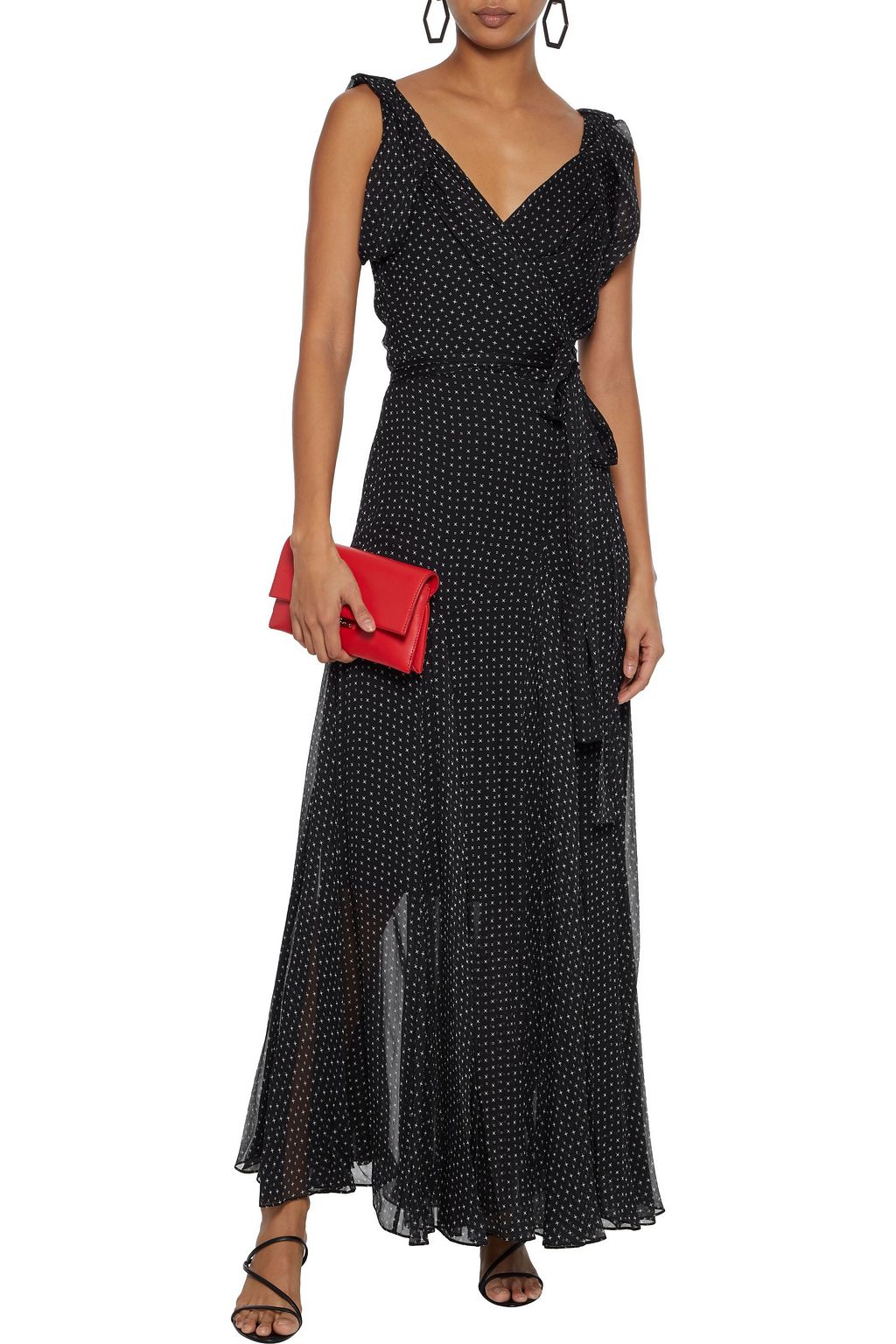 DIANE VON FURSTENBERG Belinda printed silk-georgette maxi wrap dress