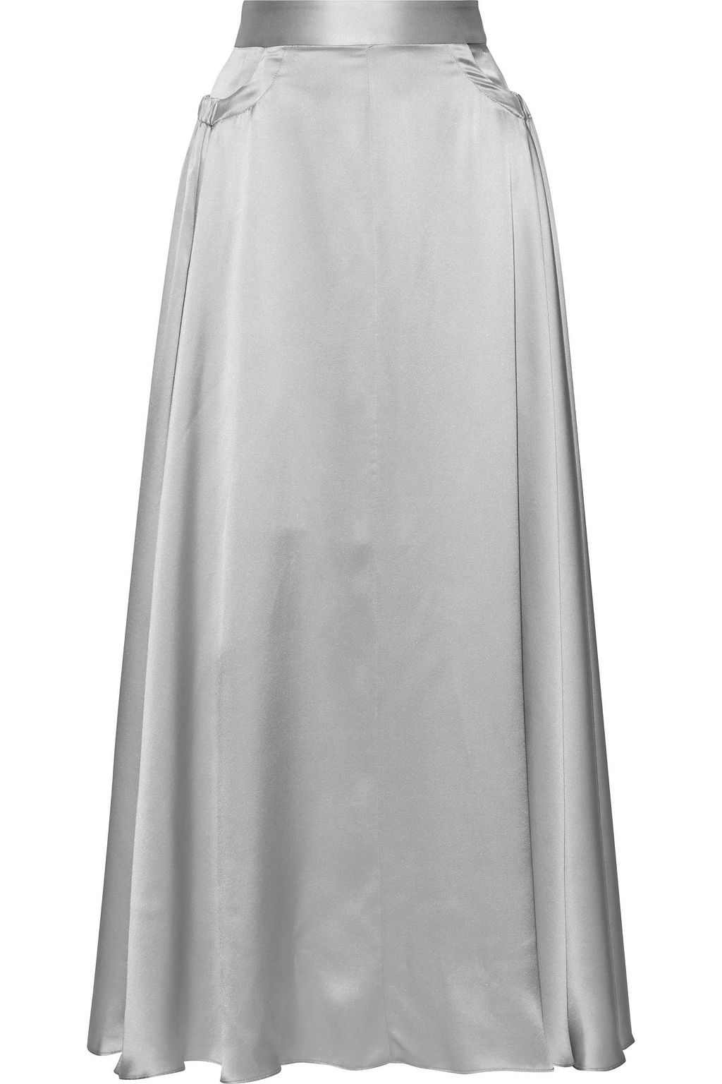 silk satin maxi skirt