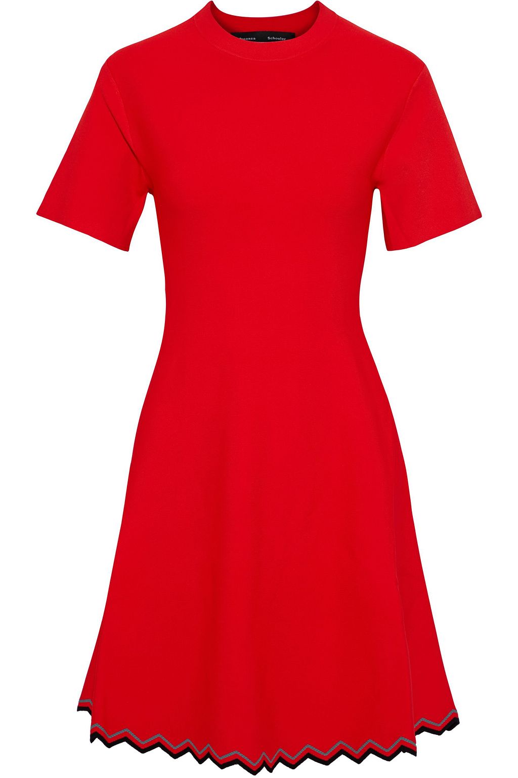 red one sleeve dress