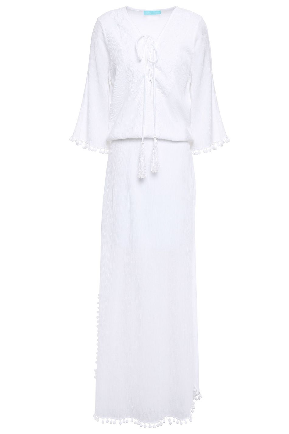 white gauze maxi dress