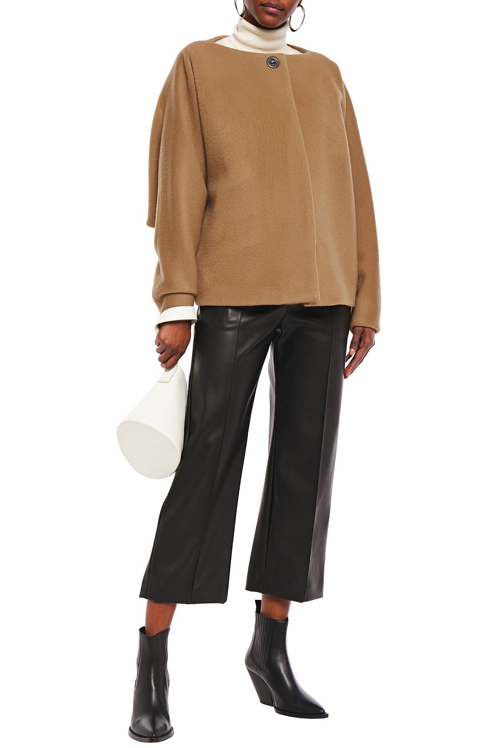 CHALAYAN Oversized brushed wool and cashmere-blend coat