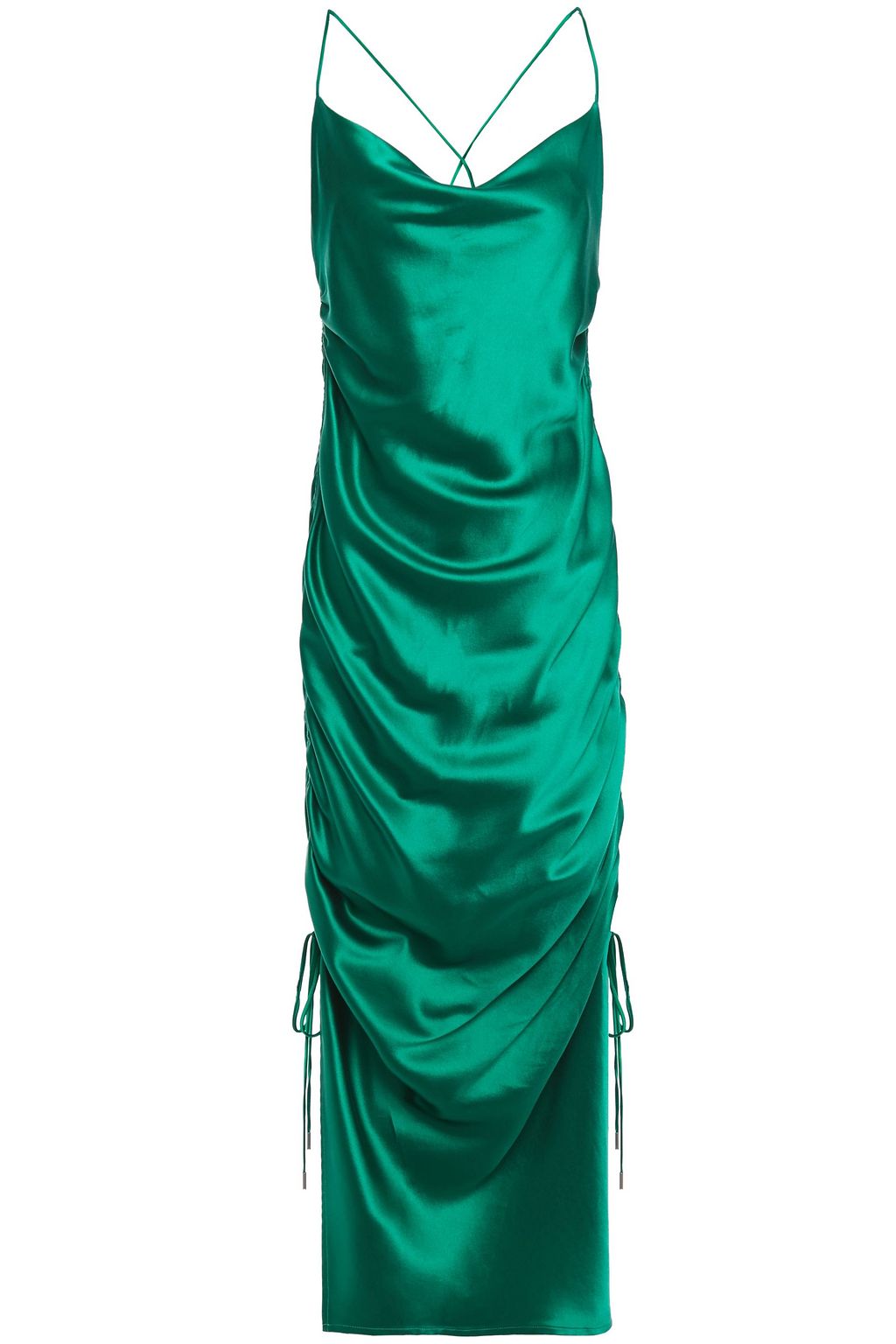 satin silk midi dress