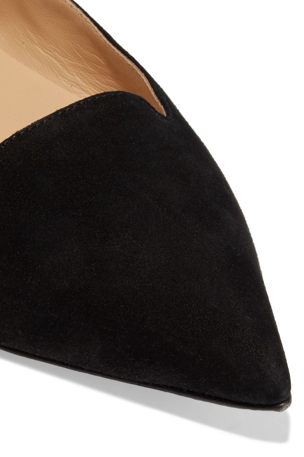 SERGIO ROSSI Suede point-toe flats