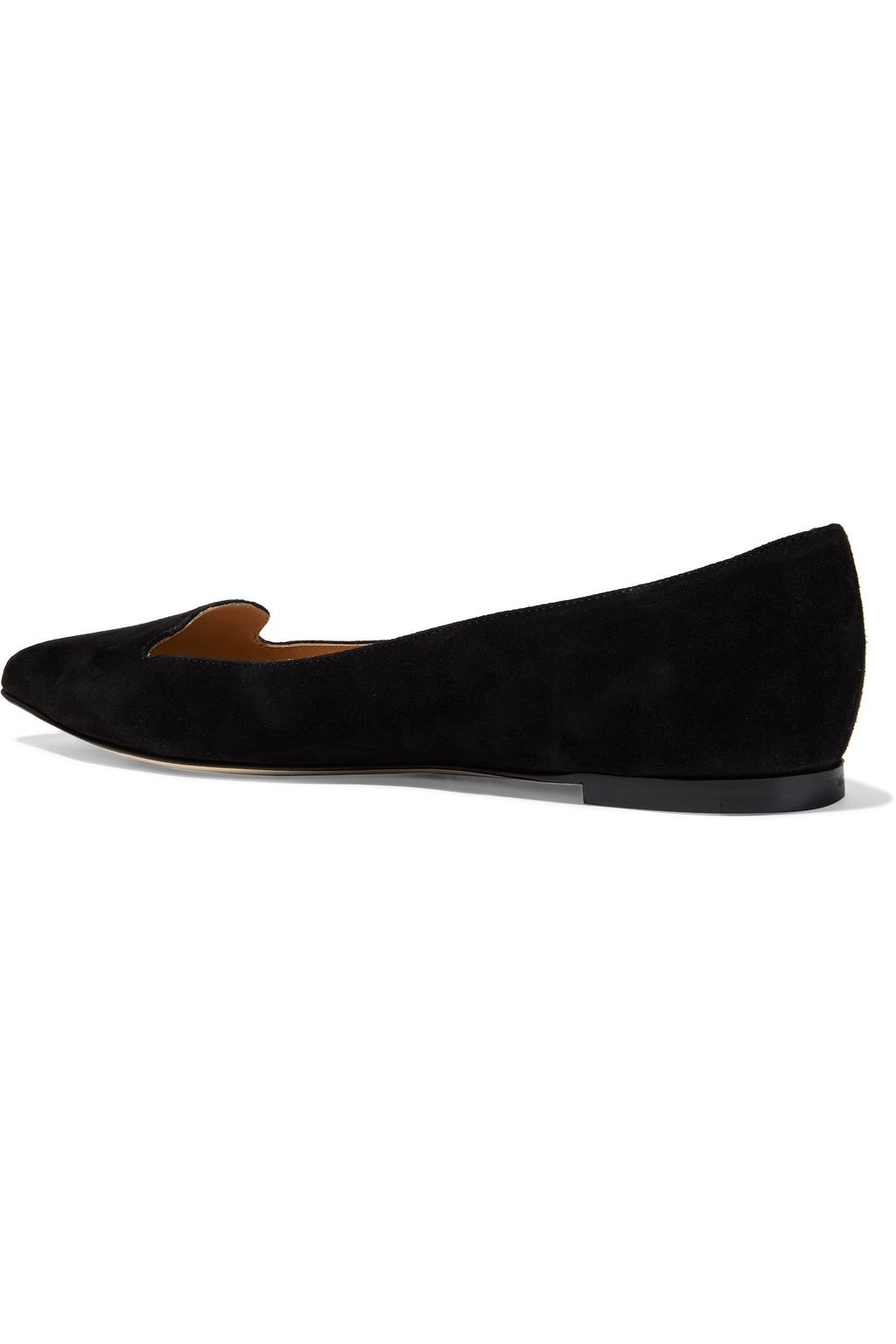 SERGIO ROSSI Suede point-toe flats