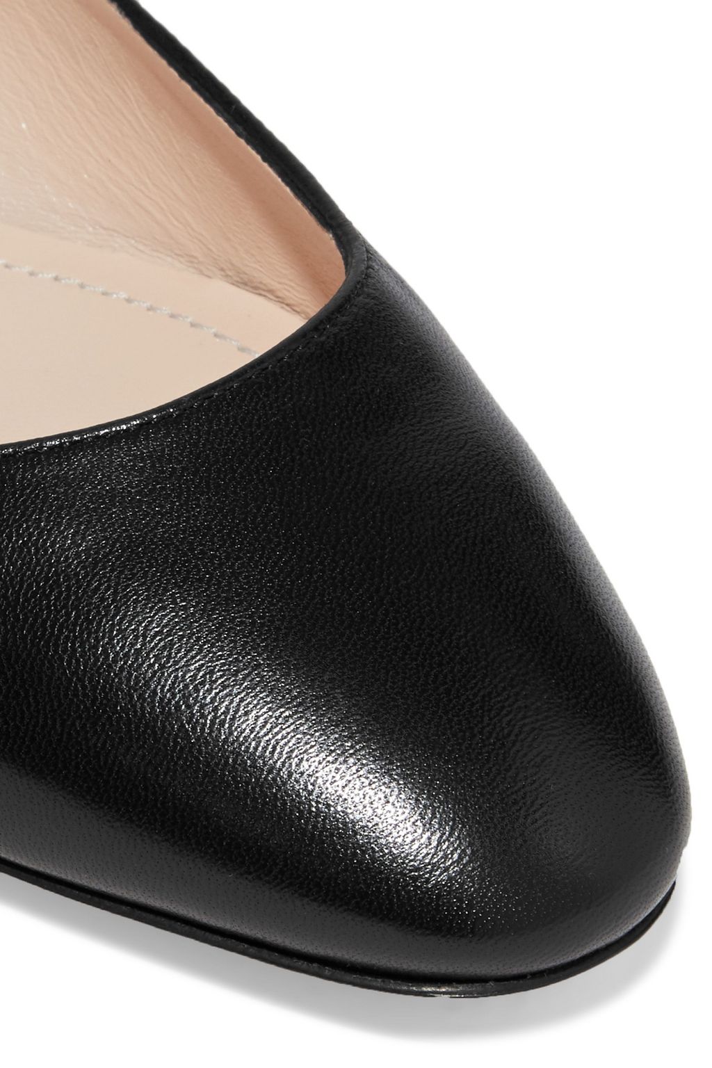 NICHOLAS KIRKWOOD Faux pearl-embellished leather ballet flats