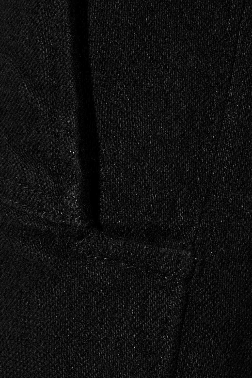 TIBI Asymmetric pleated denim skirt