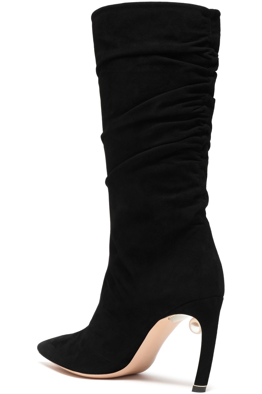 black pearl embellished ankle boot
