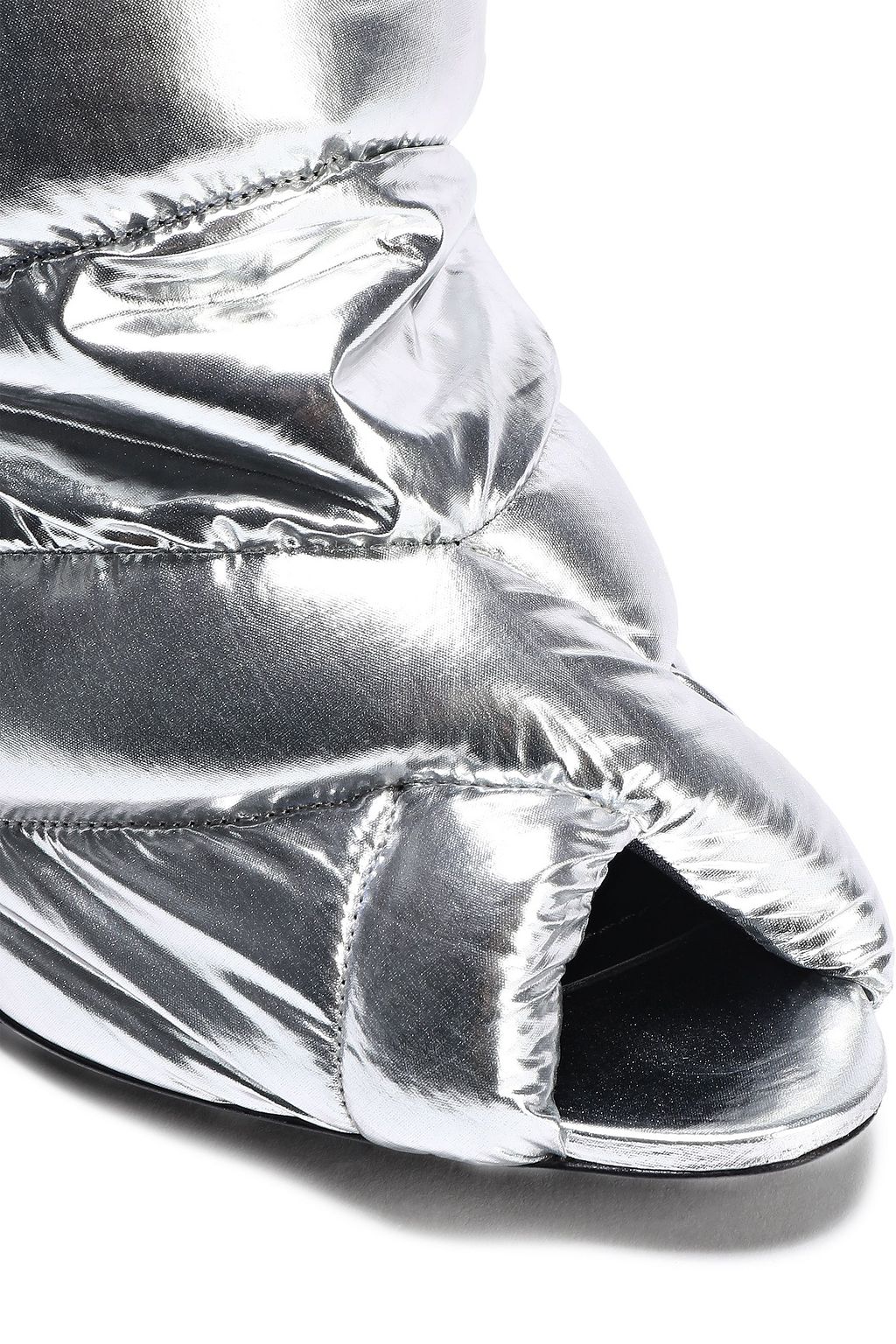 NICHOLAS KIRKWOOD Metallic quilted leather and shell mules