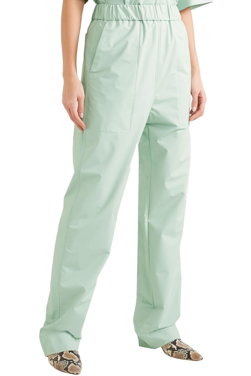 KWAIDAN EDITIONS Coated-poplin straight-leg pants