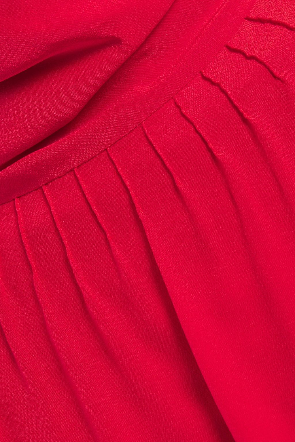 VALENTINO GARAVANI Pintucked silk crepe de chine mini dress