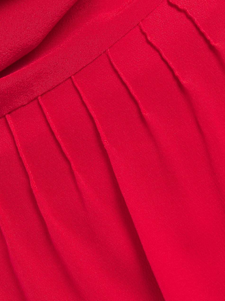 pintucked silk crepe de chine mini dress