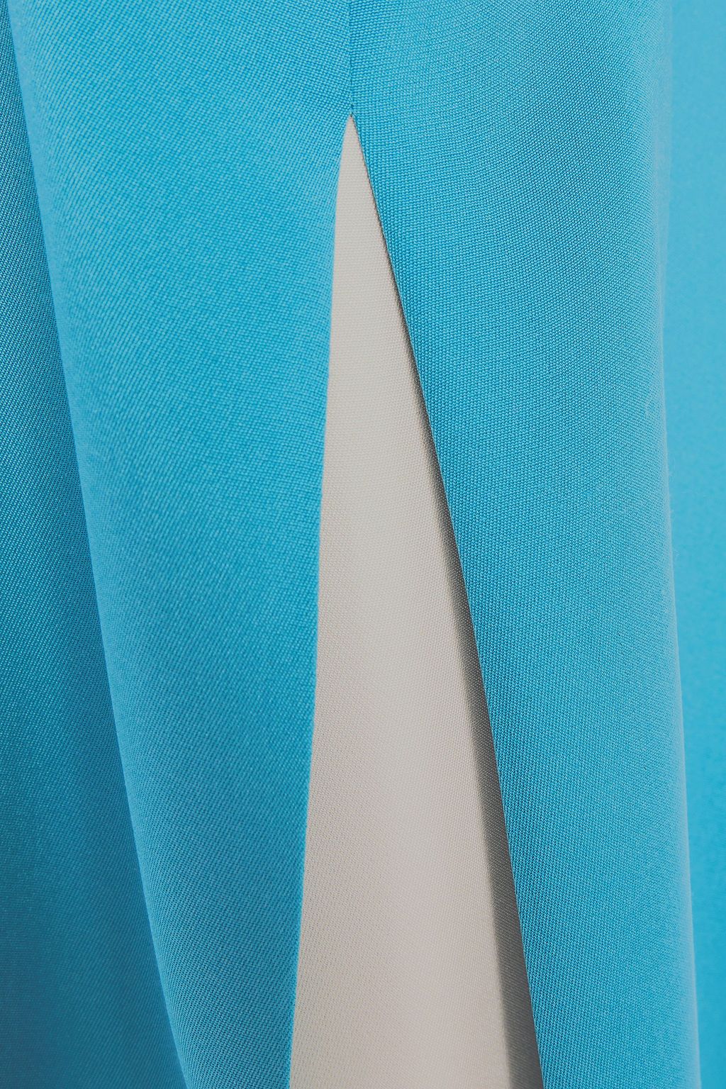 VALENTINO GARAVANI Pleated two-tone silk-twill mini dress