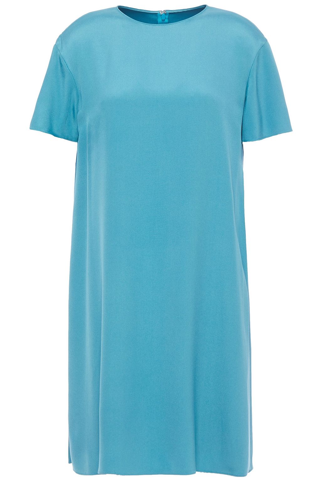 light blue silk mini dress